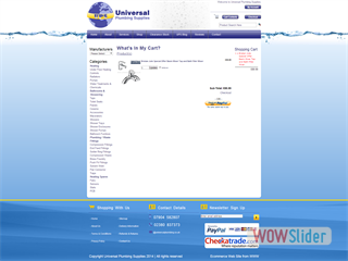 Universal Plumbing Supplies - Ecommerce web site